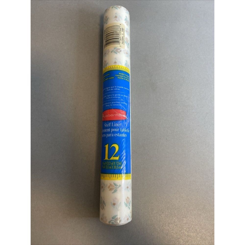 Vintage 1989 Rubbermaid Self Adhesive Shelf Liner Contact‎ Paper Stitch Rose